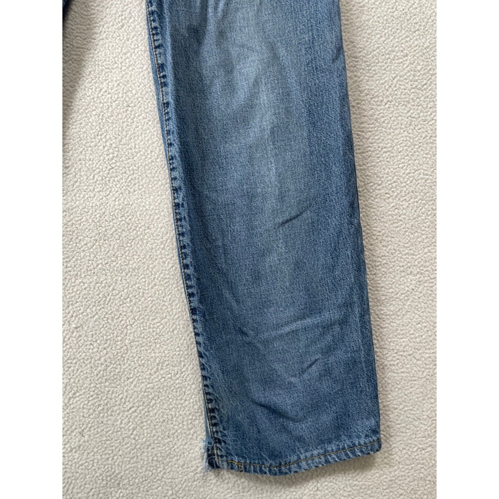 Polo Jeans Co. Mens 8 Relaxed Jean Blue Denim Distressed Faded Medium Wash Holes - Picture 13 of 16